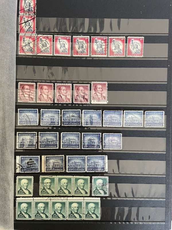 USA - 1954-1959 good selection of used and mint stamps (6 photos)